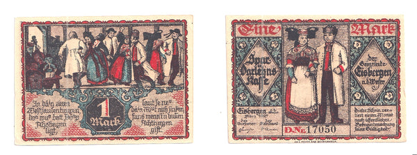 1 Mark Notgeld note, 1921, Gisbergen , Germany