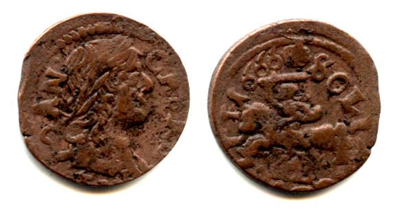 AE solidus, 1666, Johann II Casimir (1648-68), Polish-Lithuanian Commonwealth (KM #50)