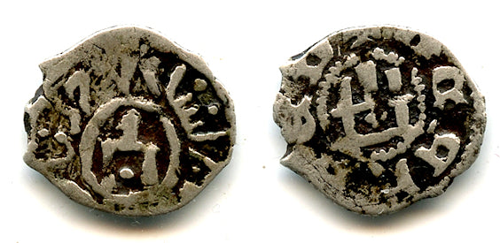Silver asper, Filippo Maria Visconti (1421-1435) and Birdi Khan (1420-21), Jochid Mongols, Caffa (Ret#150)