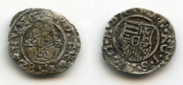 Silver denar, "Madonna and child", Rudolph I (1572-1608), 1582, Hungary