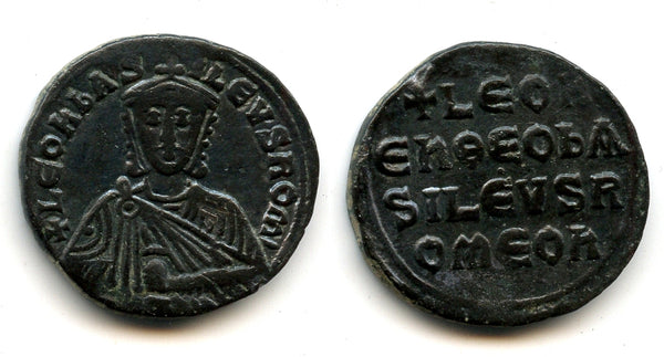 Nice follis of Leo VI the Wise (886-912), Constantinople, Byzantine Empire