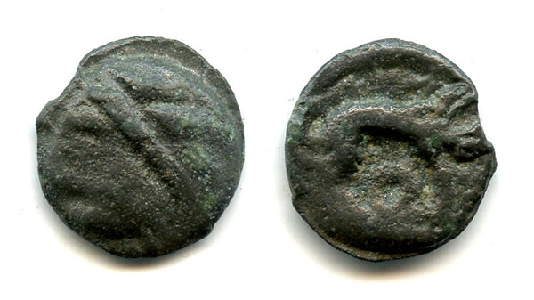 Potin coin, the Leuci, c.1st century BC, Geltic Gaul