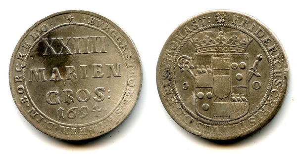 Large silver 24 Mariengroschen, Friedrich Christian, 1694, Munster, Germany