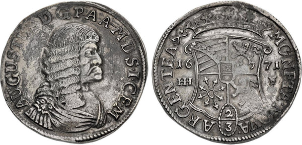 AR gulden, August von Sachsen-Weissenfels, 1632-1680, Magdenburg, Germany