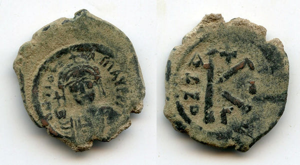Half follis of Maurice Tiberius (582-602 CE), Constantinople, Byzantine Empire