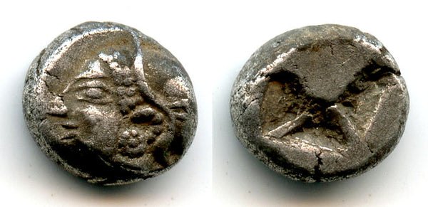 Archaic silver diobol, c.500 BC, Phokaia, Ionia, Ancient Greek coinage