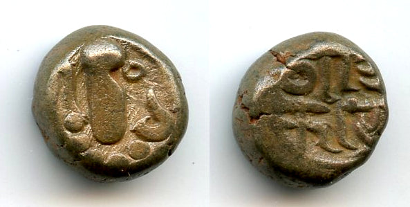 Silver drachm, type 3.4, Omkara monastery, Paramaras, c.1150-1300, India