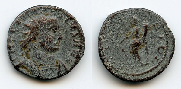 Antoninianus of Carausius (287-293 CE), Rotomagus, Romano-British Empire - FORTVNA REDV
