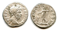 Silver denarius of Septimius Severus (193-211 AD), Roman Empire (RIC 167)