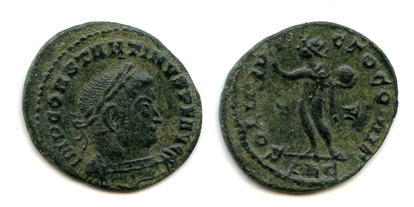 SOLI INVICTO COMITI follis of Constantine I (317-337 AD), Lyons, Roman Empire