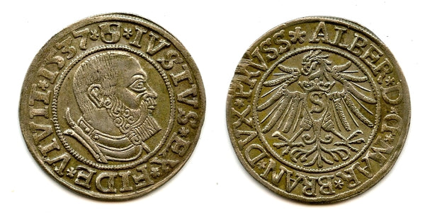 Silver groschen, Albrecht I (1525-1568), Duchy of Prussia (German States)