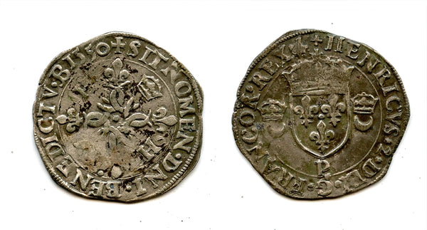 Silver douzain, Henry II (1547-1559), Dijon, France