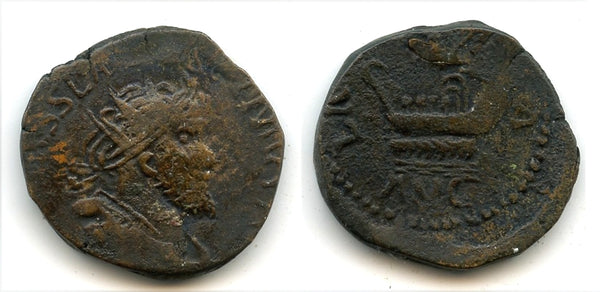 Rare bronze sestertius of Postumus (259-268 CE), Gallo-Roman Empire