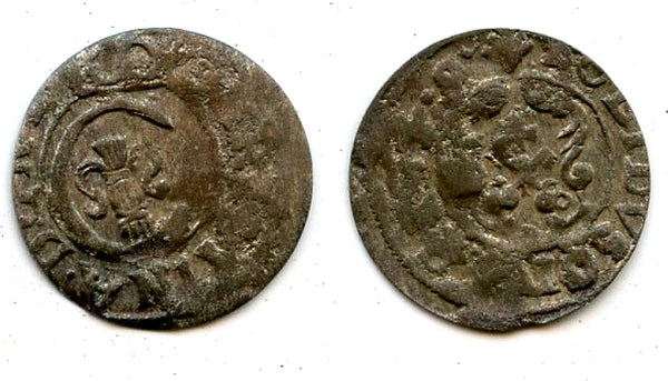 Silver solidus (shilling) of Christina (1632-1654), 1640, Livonia under Swedish rule