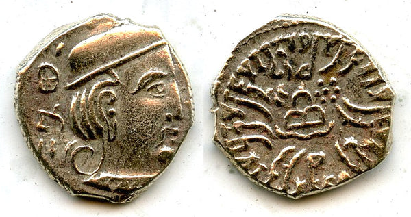 Silver drachm of Rudrasena III (348-78 CE), 291 SE / 369 CE, Satraps in Western India