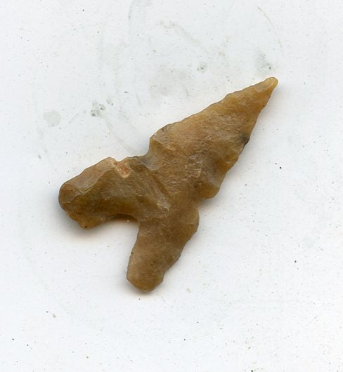 Jasper footed triangle basal notched forms form  North Africa,  late Neolithic period, ca.3000 BC
