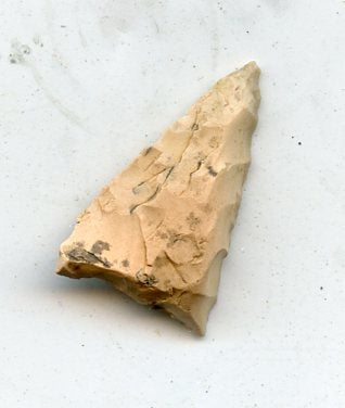 Chert shallow concave base triangle point, North Africa,  late Neolithic period, ca.3000 BC