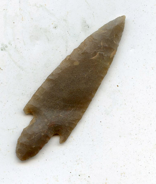 Flint stemmed bullet arrowhead, North Africa,  late Neolithic, ca.3000 BC