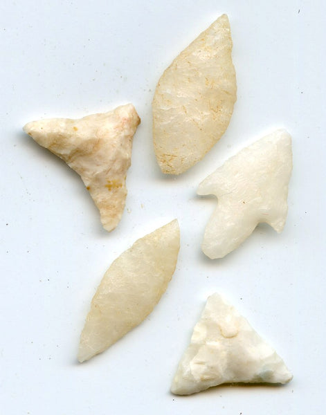Lot of 5 various stone arrowheads, North Africa, Neolithic period, c.5000-3000 BC
