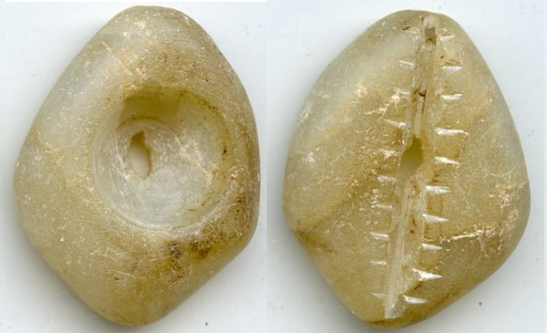 Rare large jade cowrie proto-coin w/one hole, c.800 BC, W. Zhou, China