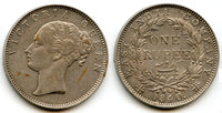 Silver rupee in the name of Victoria Queen, 1840, British India