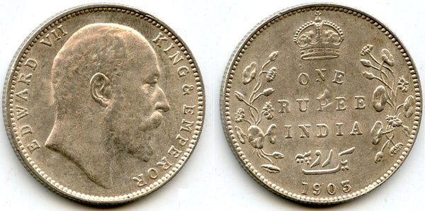 Silver rupee in the name of Edward VII, 1903, British India