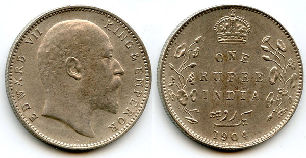 Silver rupee in the name of Edward VII, 1904, British India