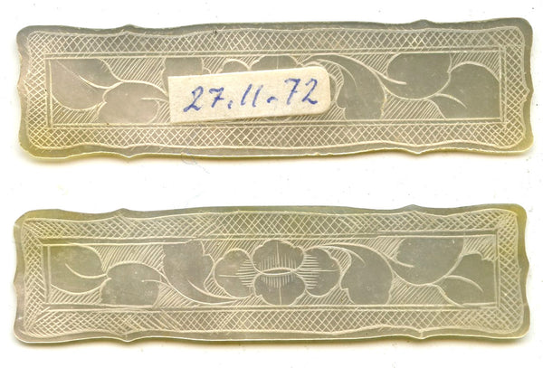 Rectangular mother-of-pearl gaming counter, S. China, 18th–early 20th century