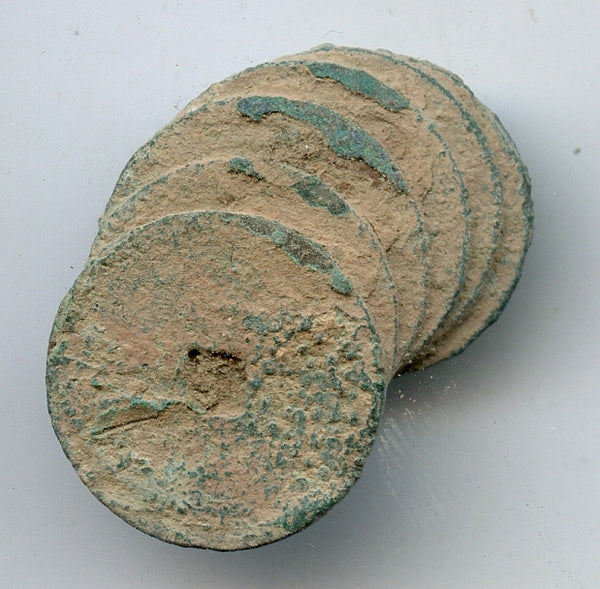 Nice original clump of 6 coins from 1500's, various rulers and rebels, Vietnam