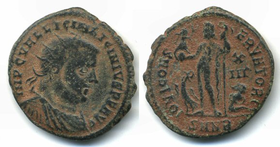 Scarce radiate follis of Licinius (308-324 AD), Nicomedia, Roman Empire