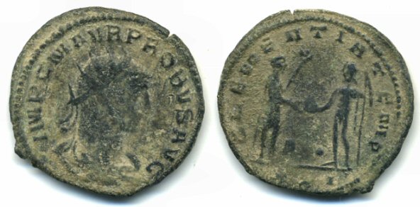 CLEMETIA TEMP antoninianus of Probus (276-282 AD), Antioch, Roman Empire