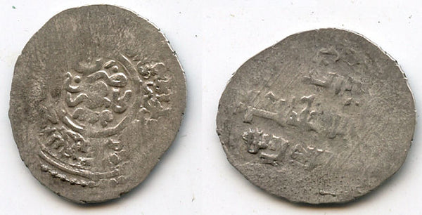 Rare 2-dinars of Timur Lang (Tamerlane) (1370-1405 AD), 789 AH / 1387 AD, joint issue with his puppet "overlord" Suyurghatmish (1370-1388 AD), Kazirun mint, Timurids
