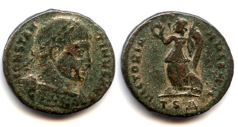 Silvered AE3 of Constantine I (307-337 AD), Thessalonica mint, Roman Empire
