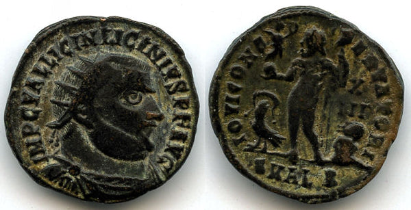 Scarce radiate follis of Licinius (308-324 AD), Alexandria mint, Roman Empire