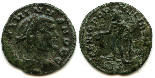 Rare 1/4 follis of Maximinus II as Caesar (305-310 AD), Siscia mint, Roman Empire