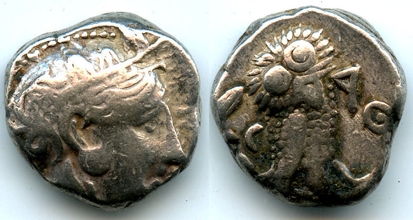 Silver owl tetradrachm, Athens, Attica, ca.393-350 BC, Ancient Greece