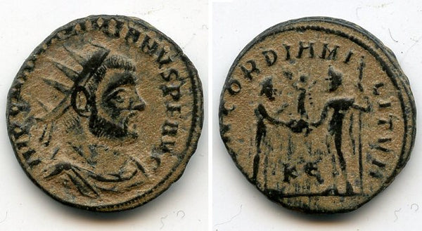 Bronze post-reform antoninianus of Maximianus Herculius (286-305 AD), Cyzicus mint, Roman Empire