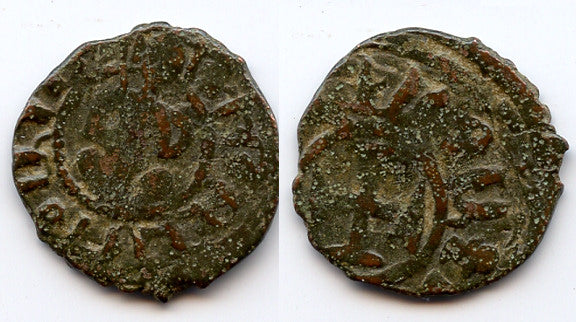 Scarce bronze kardez, Levon III (1301-1307), Cilician Armenia - Bedoukian 1832-1833