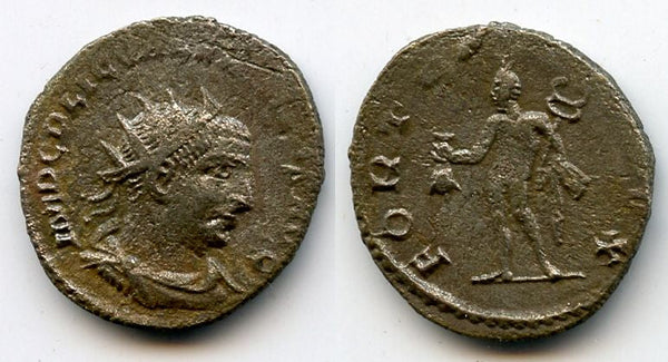 Silver antoninianus of Valerian (253-260 AD), Asian mint, Roman Empire - FORTVNA REDVX