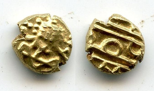 Gold "Kanthirava" fanam, minted ca.1638-1800 in South-Eastern India, Princely States in India (Herrli 6.2)