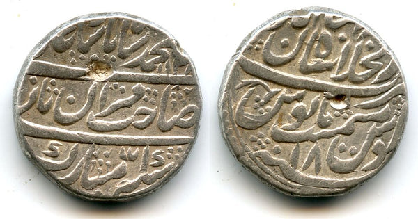 Silver rupee, Muhamed Shah (1719-1748), 1736, Shahjahanabad, Mughal Empire, India