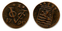 Copper duit, VOC (Dutch East India Company), 1790, Zeeland, Netherlands East Indies (KM #152.3)