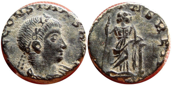 AE4 of Constans (337-350 AD), Rome mint, Roman Empire - scarcer SECVRITAS REIP type