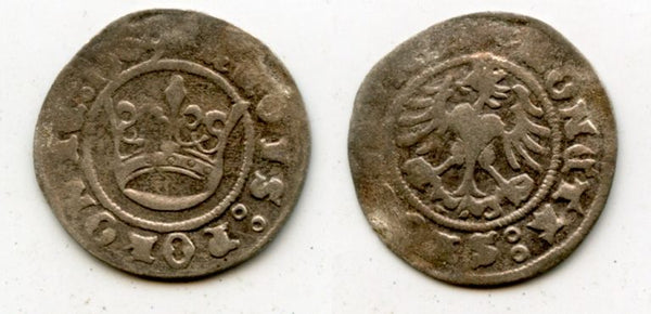 Very nice quality silver 1/2 grosso of Sigismund "the Old" (1506-1548), Poland