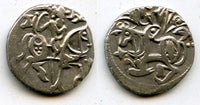 Silver drachm (jital) of the Abbasid Governor Yaqub ibn Layith of Seistan as "Khudarayaka", ca.870-875, Kabul  (Tye 23 with "Adl")