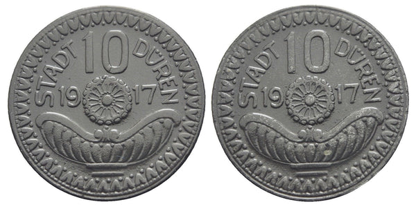 Notgeld (Emergency money) - Zinc 10 pfennige, 1917, city of Duren, Germany