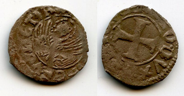 Silver denier (tornesello) of Doge Antonio Venier (1382-1400), Venice, Italy