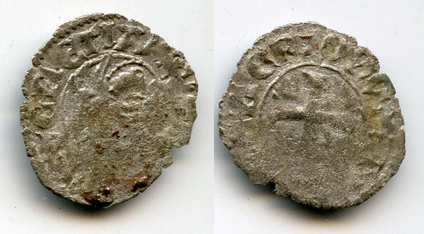 Silver denier (tornesello) of Doge Antonio Venier (1382-1400), Venice, Italy