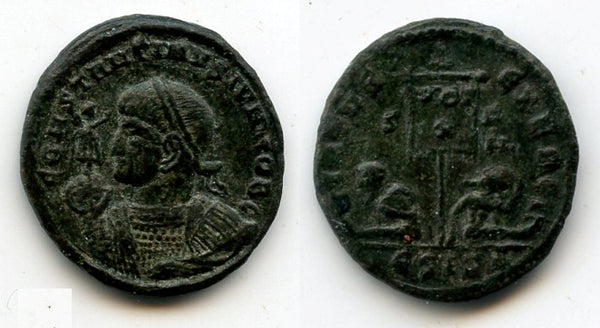 Rare follis of Constantine II as Caesar (317-337 CE), Siscia, Roman Empire
