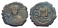 Follis of Maurice Tiberius (582-602 AD), Constantinople mint, RY II = 583/584 CE, Byzantine Empire